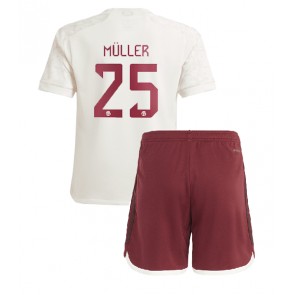 Bayern Munich Thomas Muller #25 Tredje trøje Børn 2023-24 Kort ærmer (+ korte bukser)